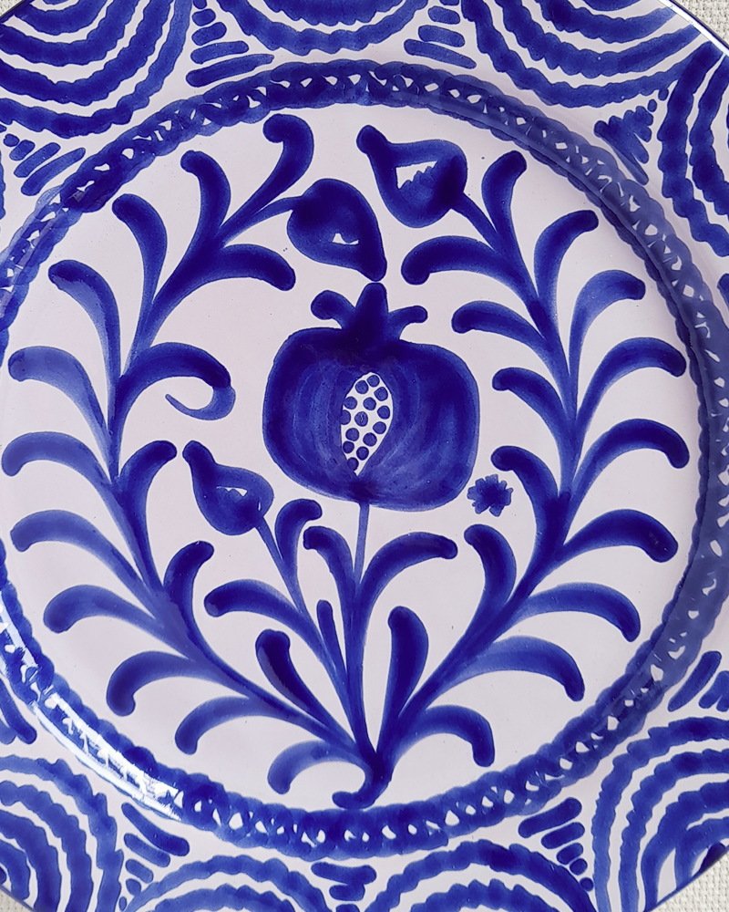 Granada Fajalauza Plate in Blue — CASA PLETÓRICA — Handmade